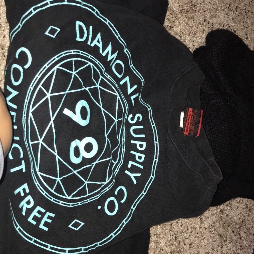 Mens diamond black sweatshirt